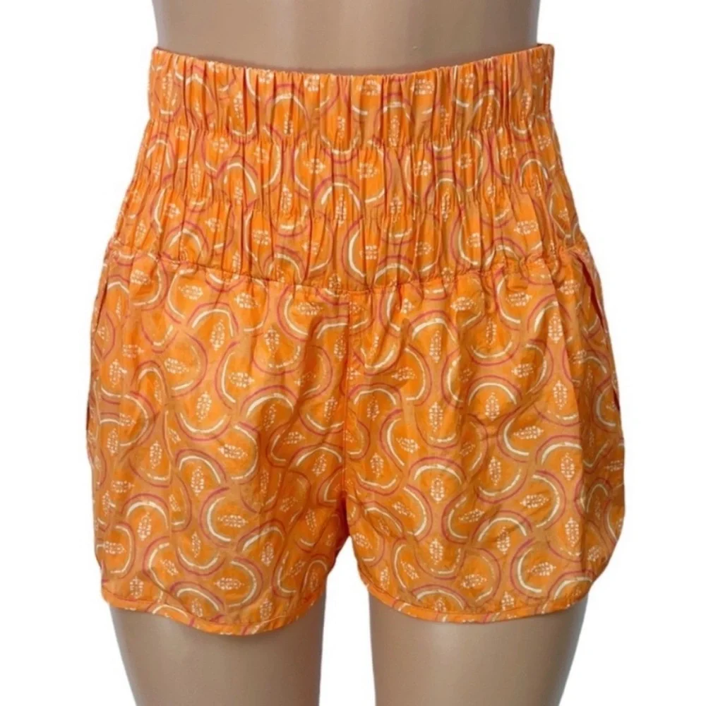 NWOT Free People’s The Way Home Printed Logo Shorts